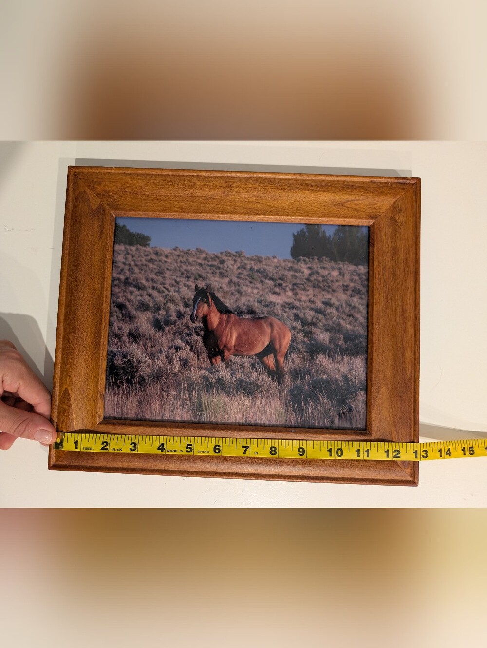 Framed Wild Mustang Wall Art - Brown Horse Print - Picture 3 of 4